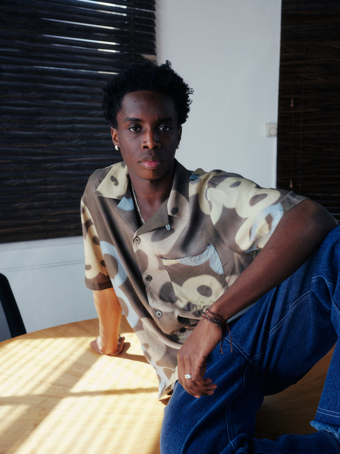 Short Sleeve Wave Shirt - Marcus James Abstract Circles