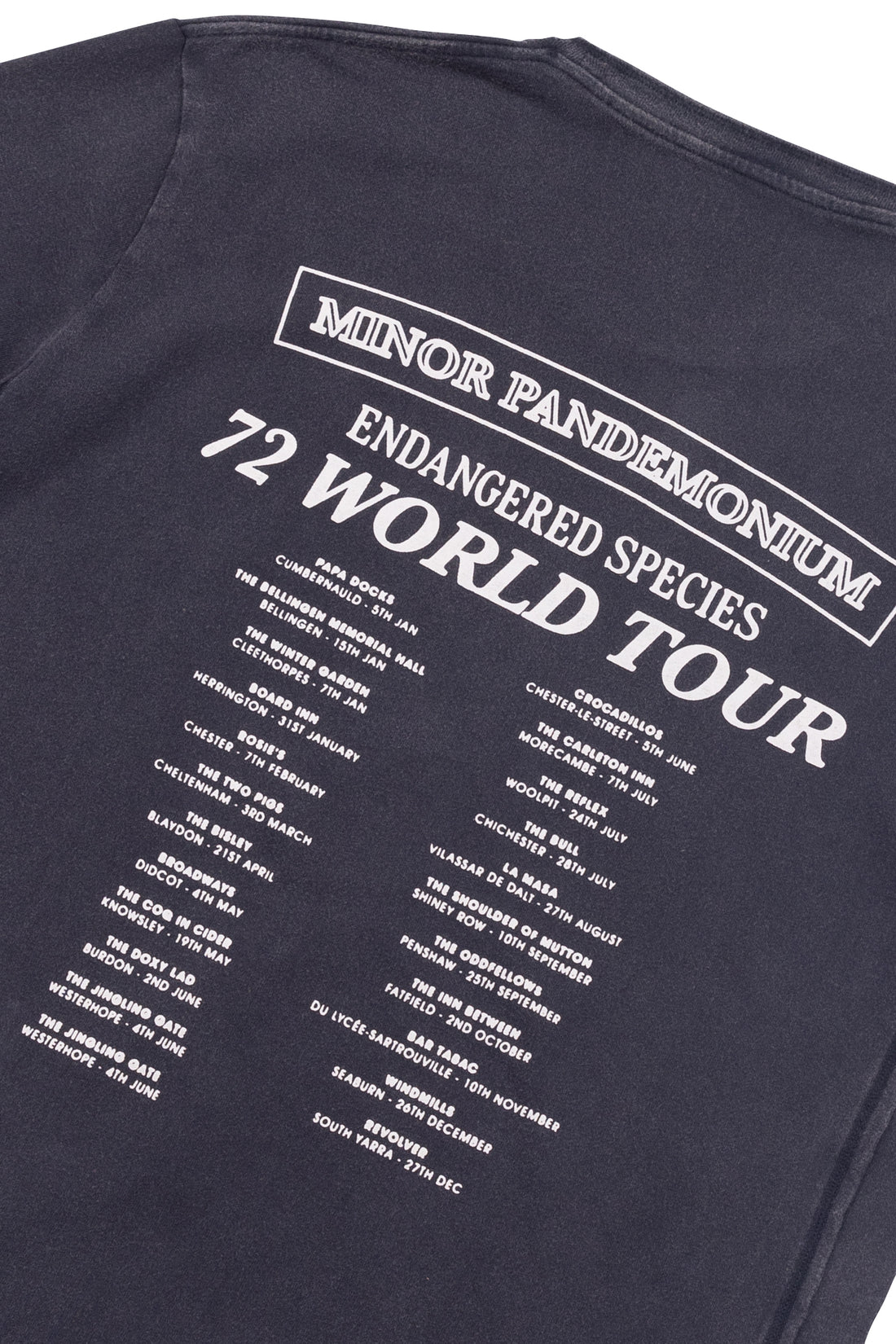 Minor Pandemonium World Tour T-Shirt - Vintage Black
