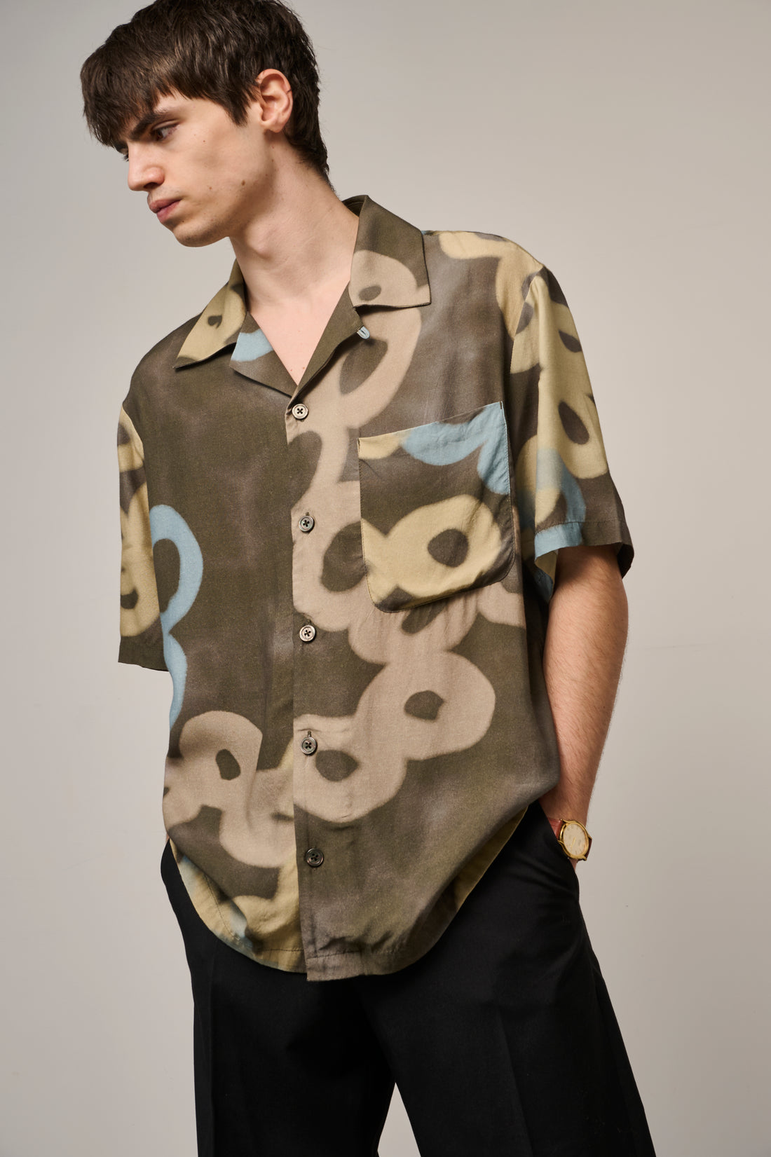 Short Sleeve Wave Shirt - Marcus James Abstract Circles