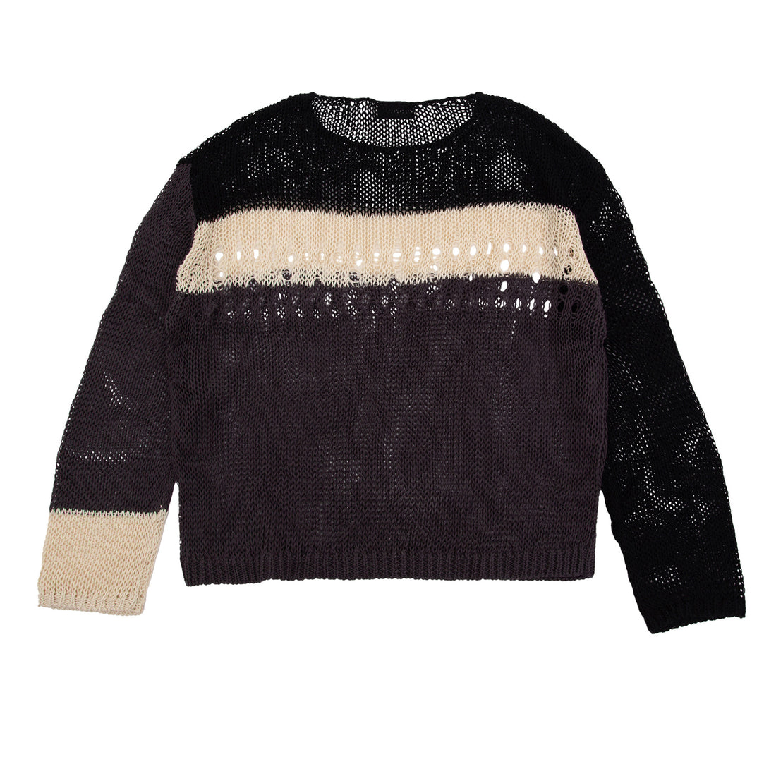 Richmond Open Knit Crew - Charcoal Mix