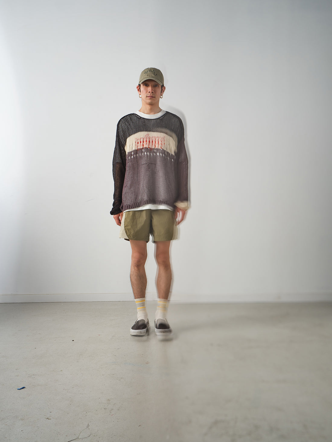 Richmond Open Knit Crew - Charcoal Mix