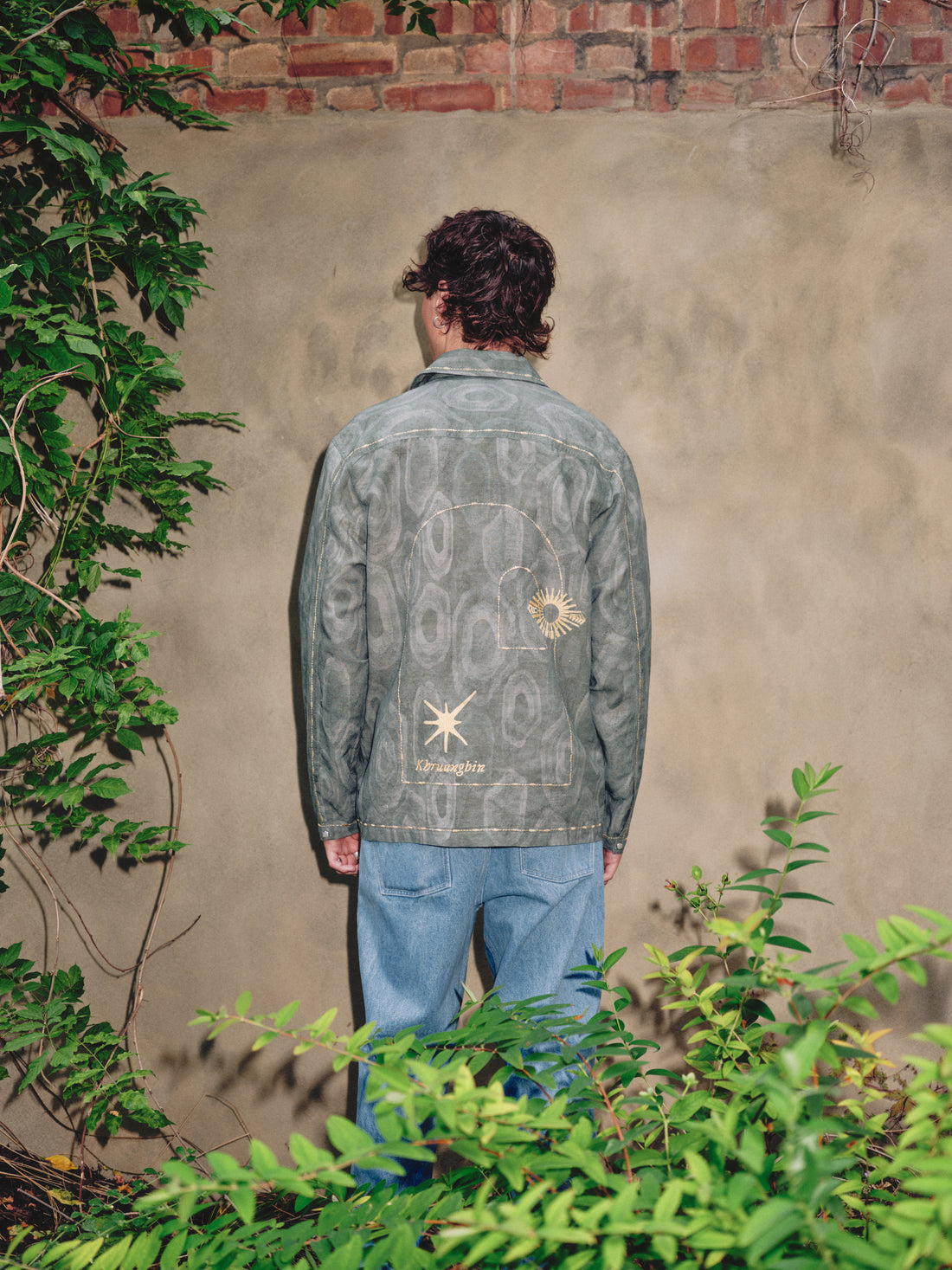 Khruangbin x ACMH Stone Circle Over Shirt Forest Green