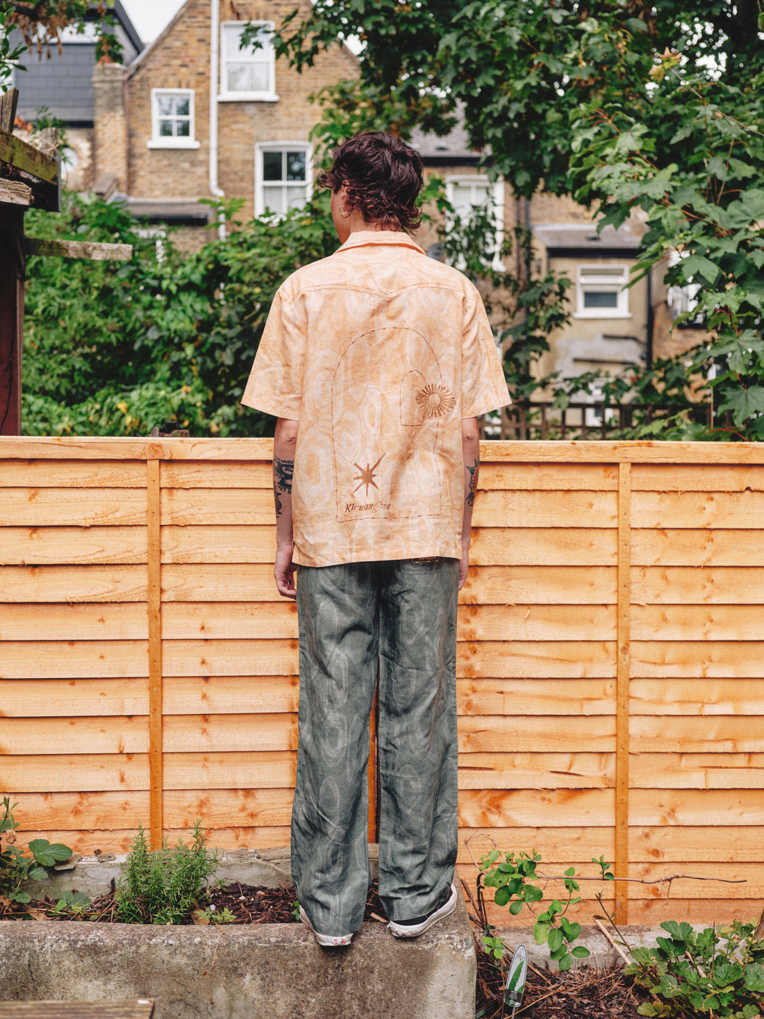 Khruangbin x ACMH Stone Circle Wave Shirt Ecru
