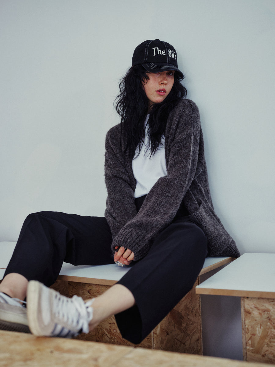Martha Pocket Chunky Cardigan - Charcoal
