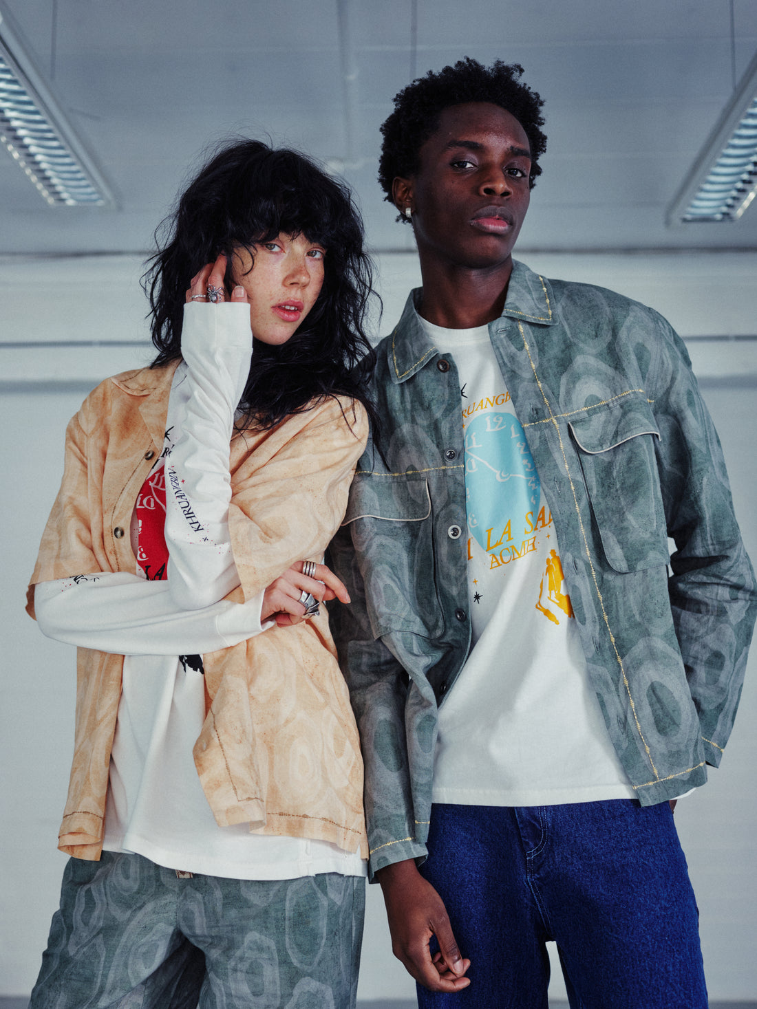 Khruangbin x ACMH Stone Circle Wave Shirt Ecru