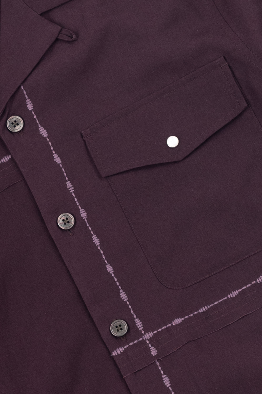 Fray Shirt - Aubergine