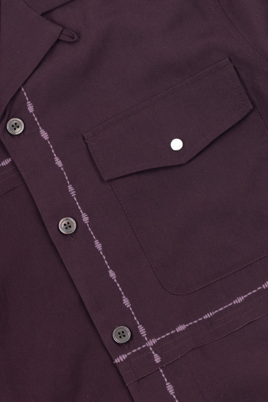 Fray Shirt - Aubergine