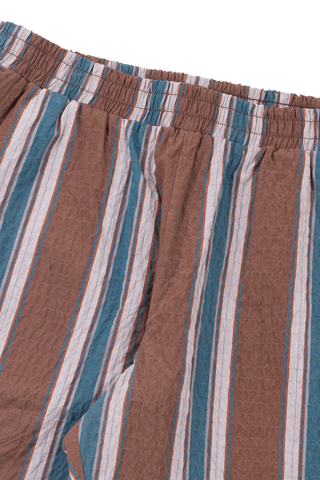 Fly Shorts - Brown Stripe Crinkle
