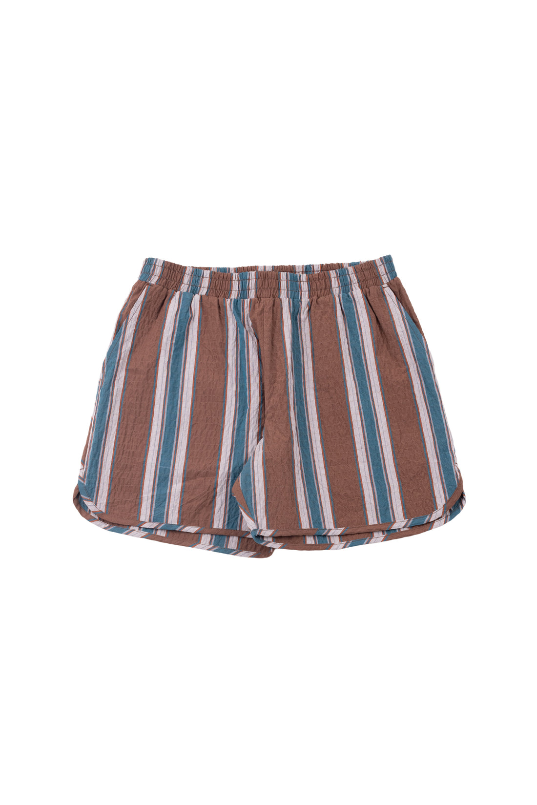 Fly Shorts - Brown Stripe Crinkle