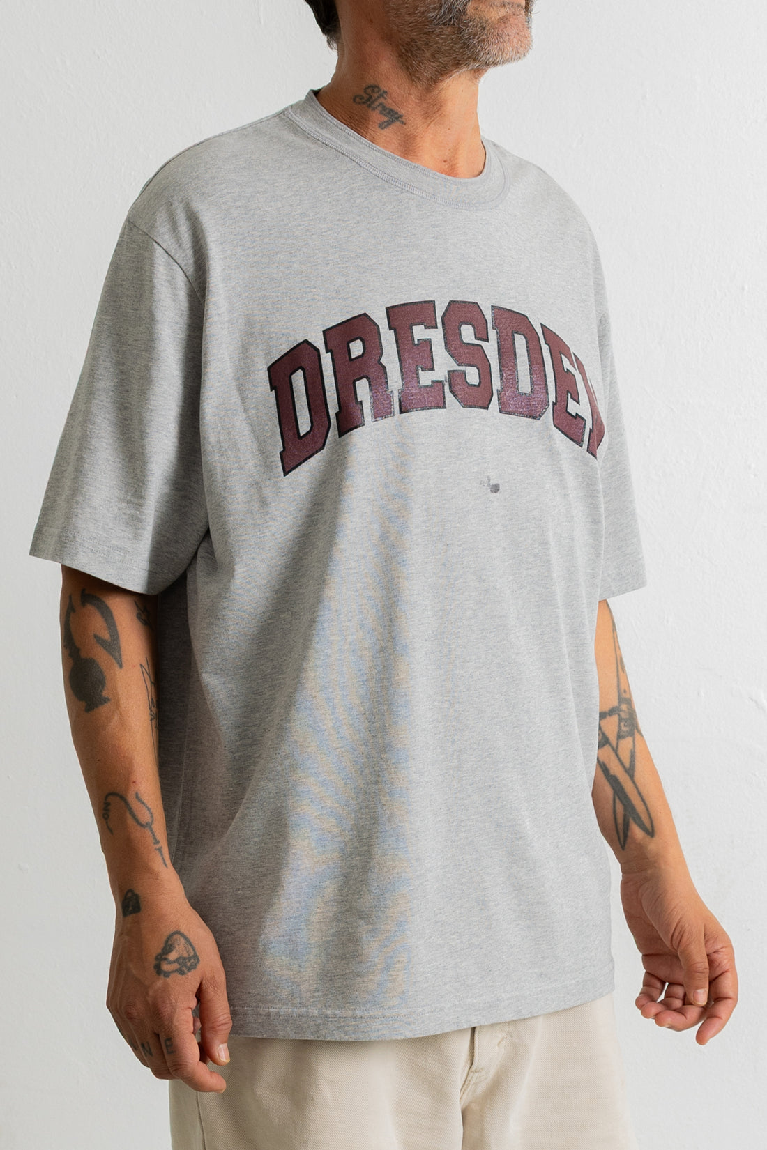 Dresden Varsity T-shirt - Grey Marle PRE ORDER - DELIVERY FIRST WEEK OF OCTOBER