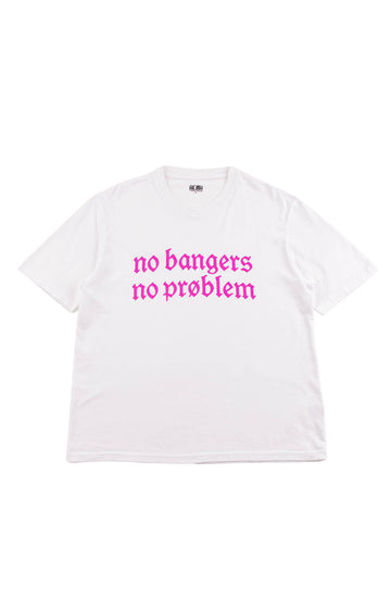 No Banger T-shirt - White Pink