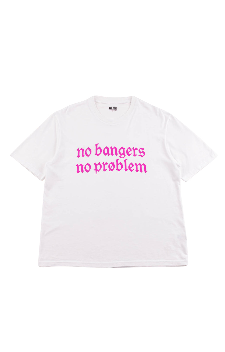 No Banger T-shirt - White Pink