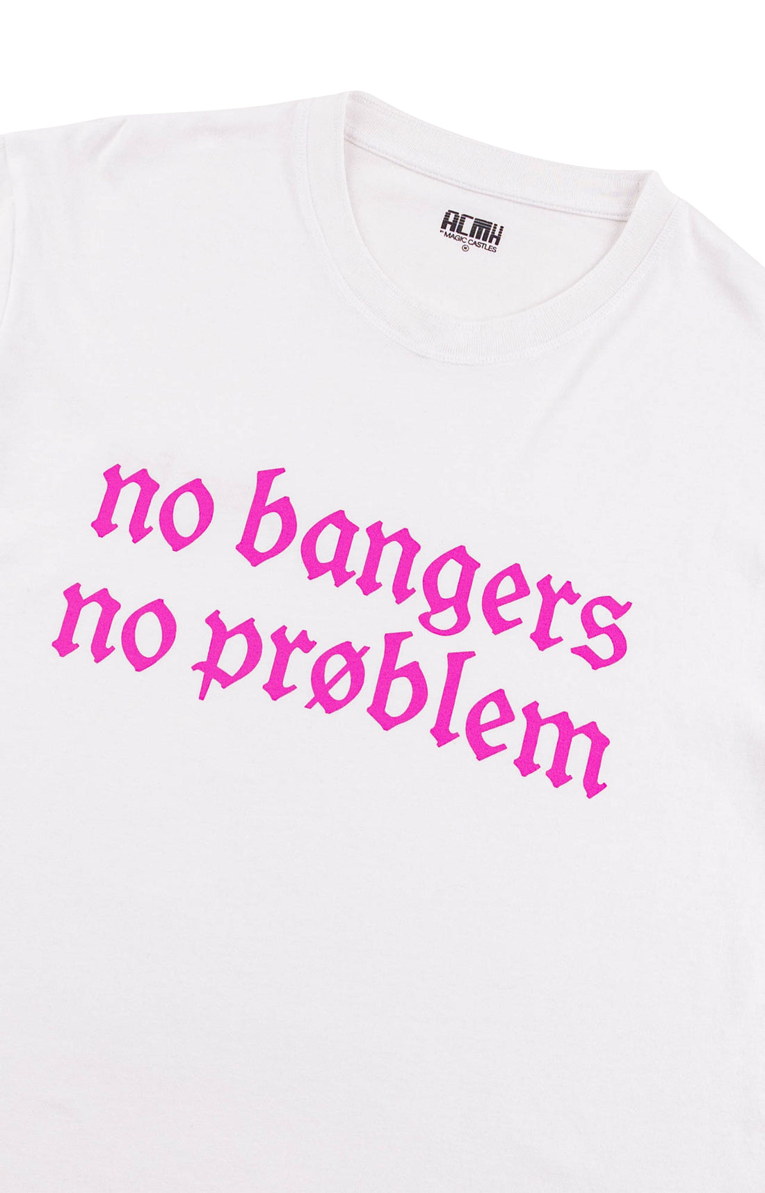 No Banger T-shirt - White Pink