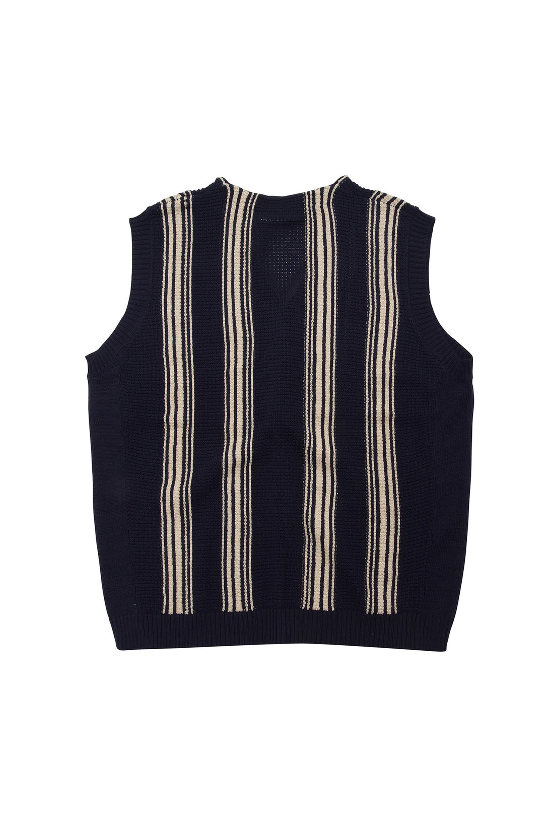 Frank Vest - Navy Stripe Mesh