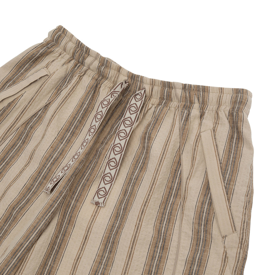 Idle Shorts - Beige Stripe