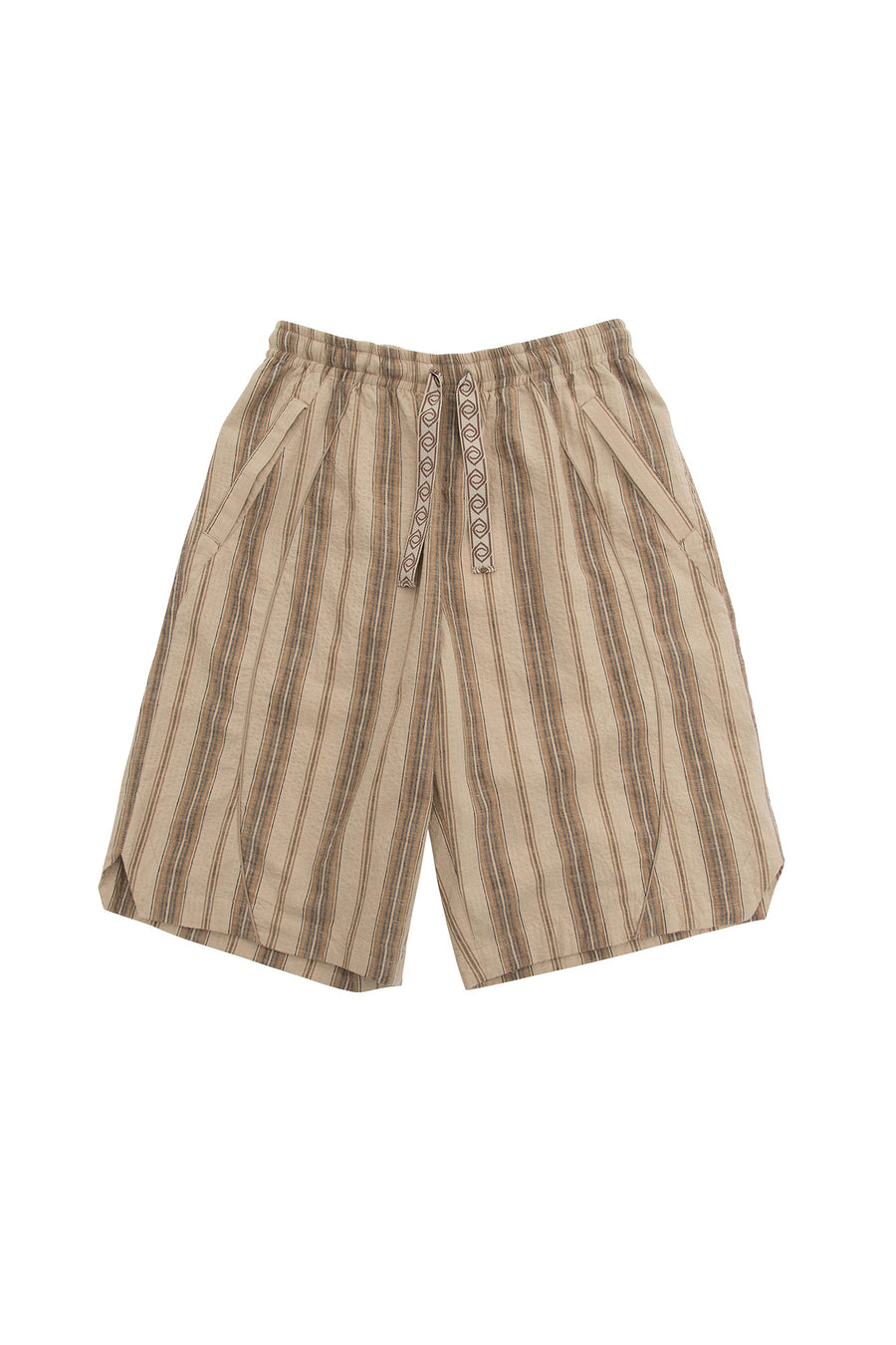 Idle Shorts - Beige Stripe