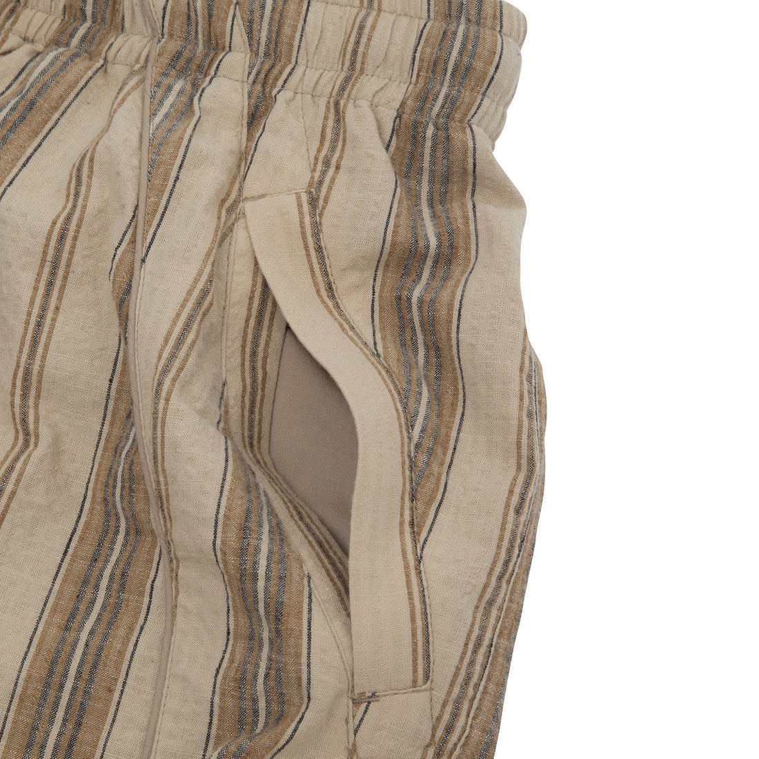 Idle Shorts - Beige Stripe