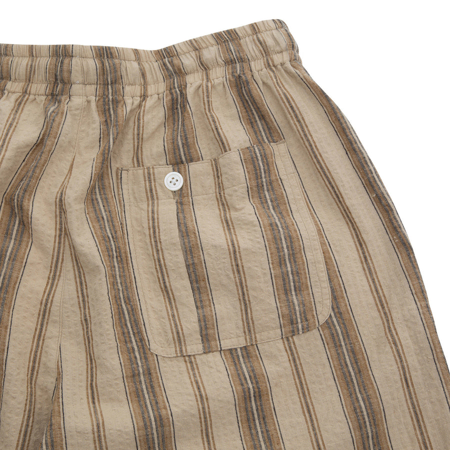 Idle Shorts - Beige Stripe