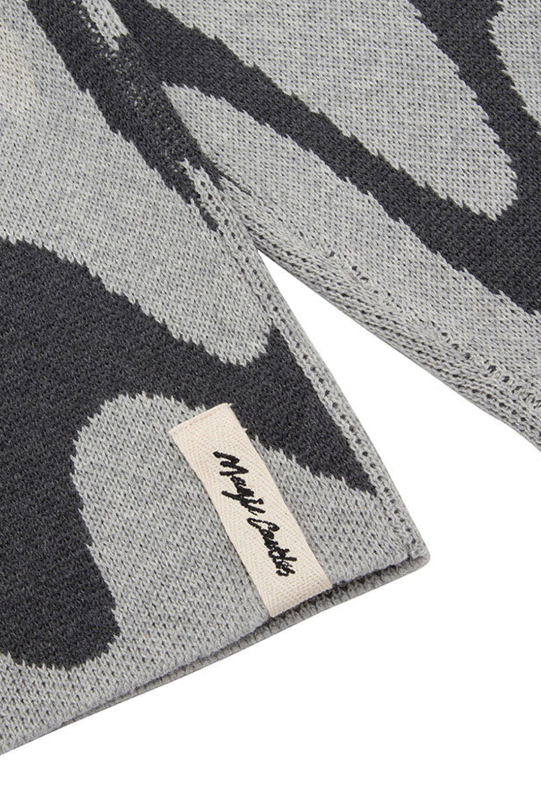 Intarsia Wave Knit - Charcoal Multi