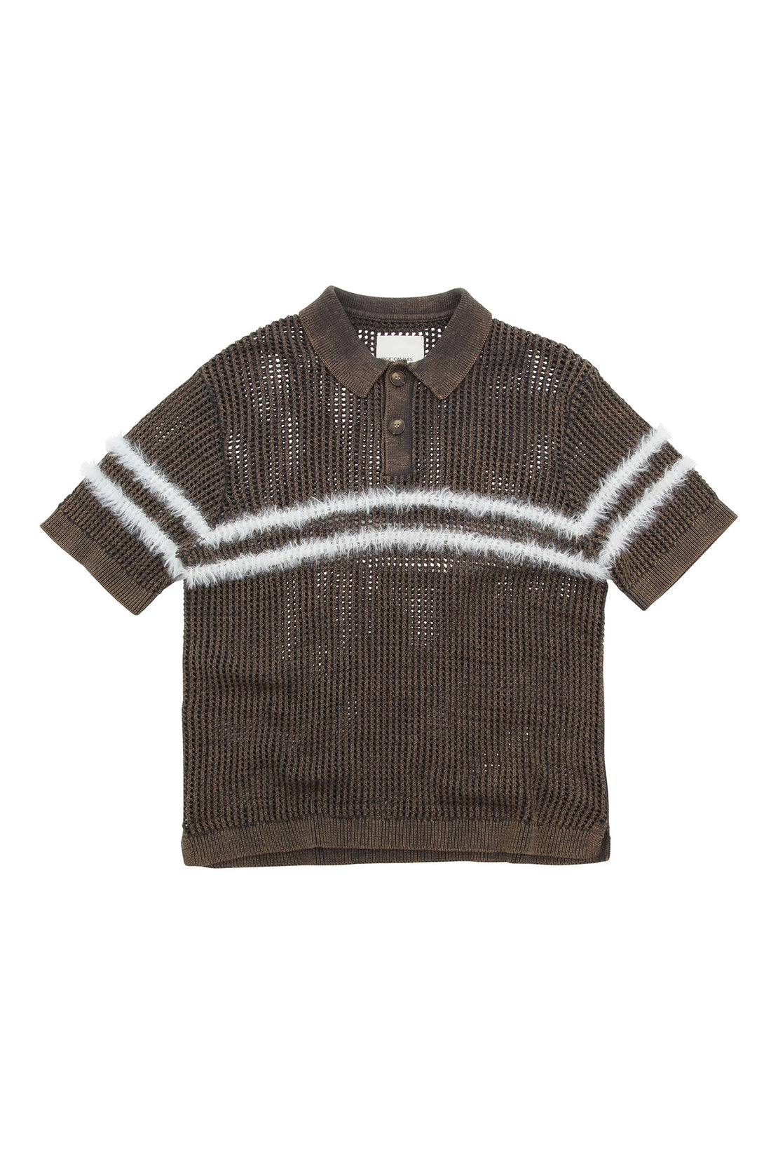 Kember Striped Polo T-Shirt - Charcoal Net