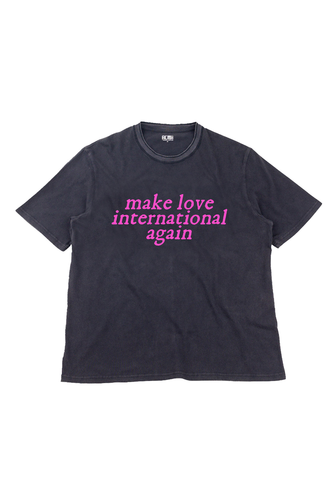 PRE ORDER ONLY - Love International x ACMH Make Love International Again T-shirt - Vintage Black - DELIVERY I OCTOBER