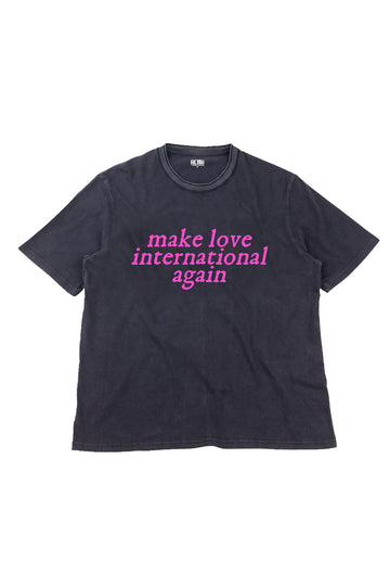 PRE ORDER ONLY - Love International x ACMH Make Love International Again T-shirt - Vintage Black - DELIVERY I OCTOBER