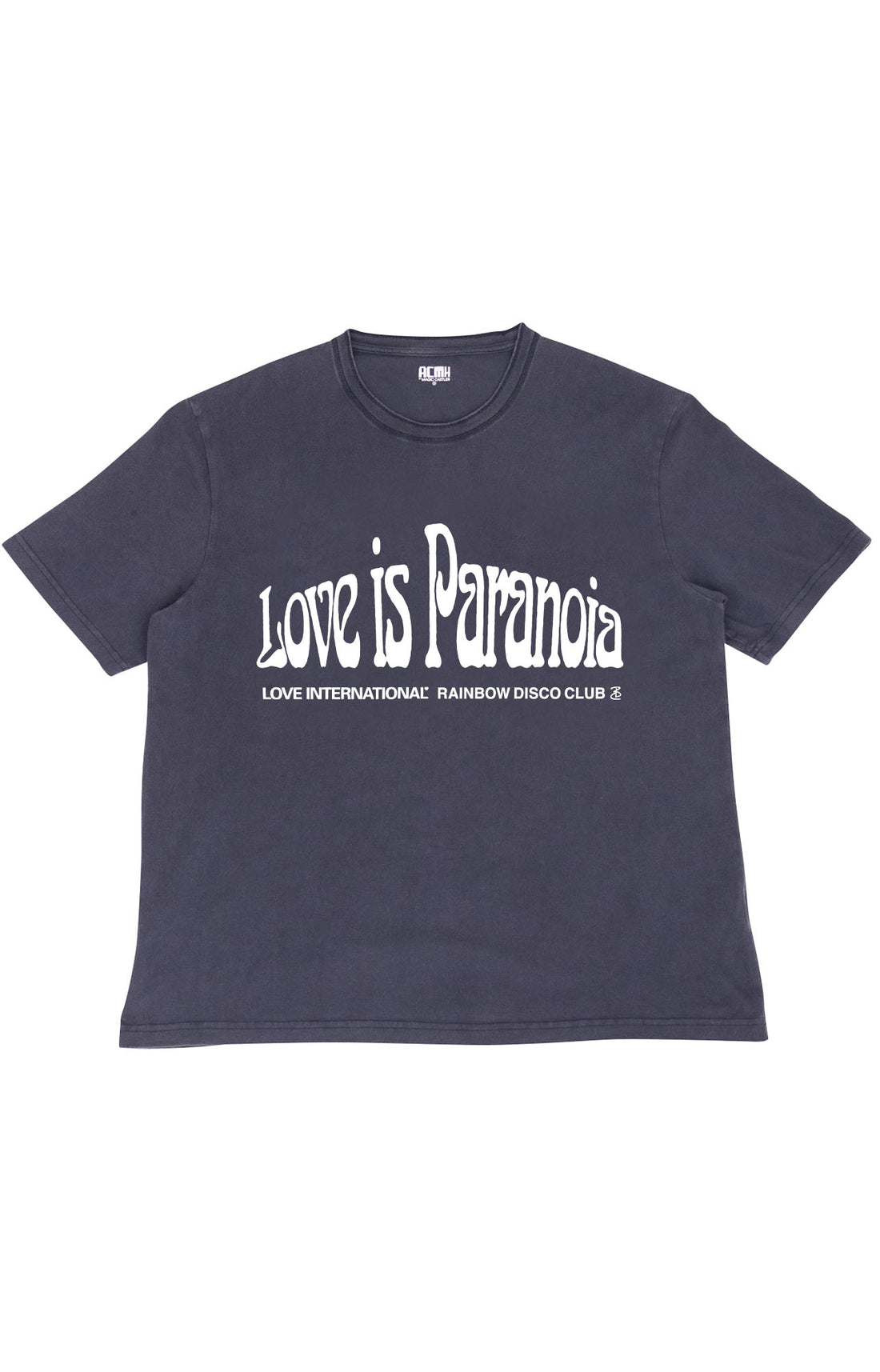 Love International x Rainbow Disco Club - Love Is Paranoia T-Shirt Off Black