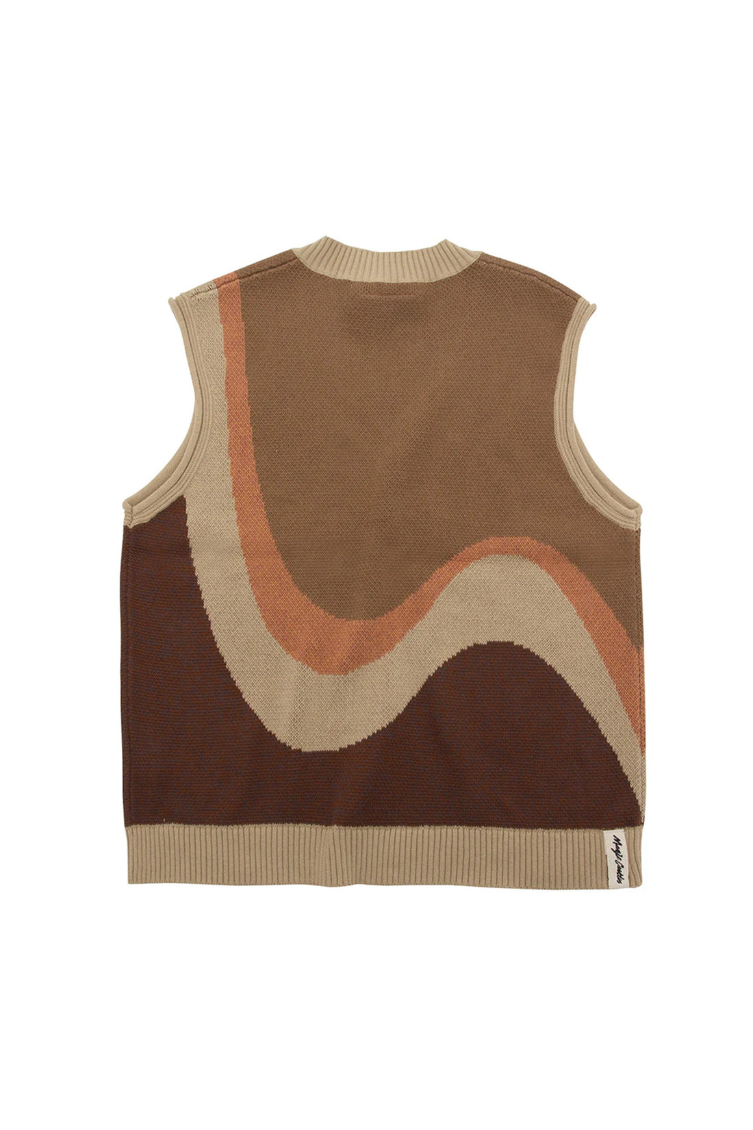 Luca Wave Vest - Brown Multi