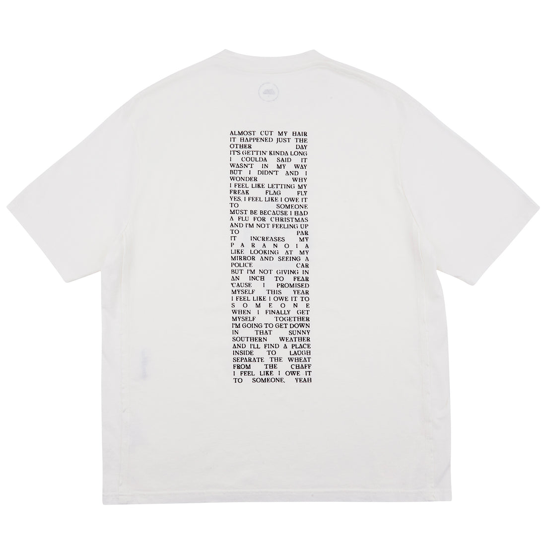 ACMH Lyrics Short Sleeve T-Shirt - Off White