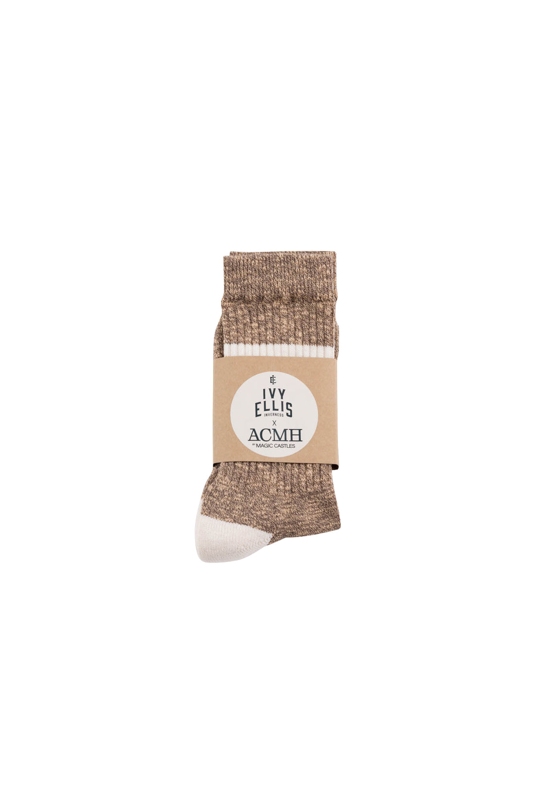 ACMH x Ivy Ellis Crew Socks - Brown Mix