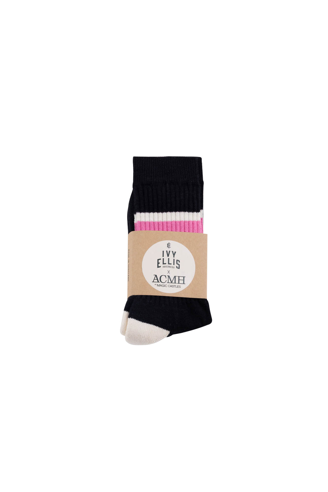 ACMH x Ivy Ellis Crew Socks - Electric Pink Mix