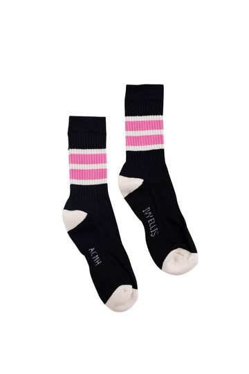 ACMH x Ivy Ellis Crew Socks - Electric Pink Mix