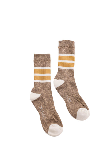 ACMH x Ivy Ellis Crew Socks - Brown Mix