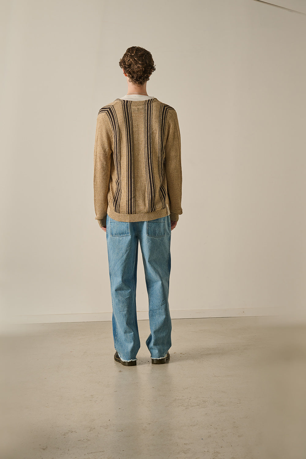 Frank Cardigan - Ecru Mesh