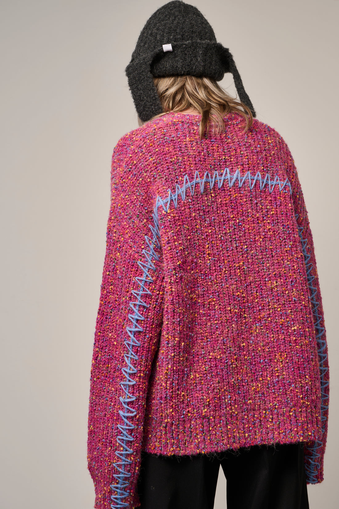 Rev Knit Jumper - Acid Pink Mix