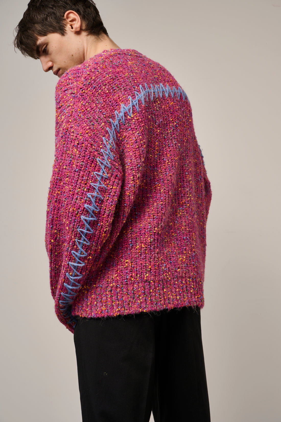 Rev Knit Jumper - Acid Pink Mix