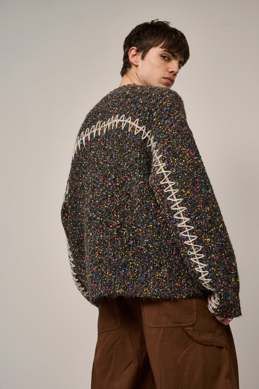 Rev Knit Jumper  - Black Multi
