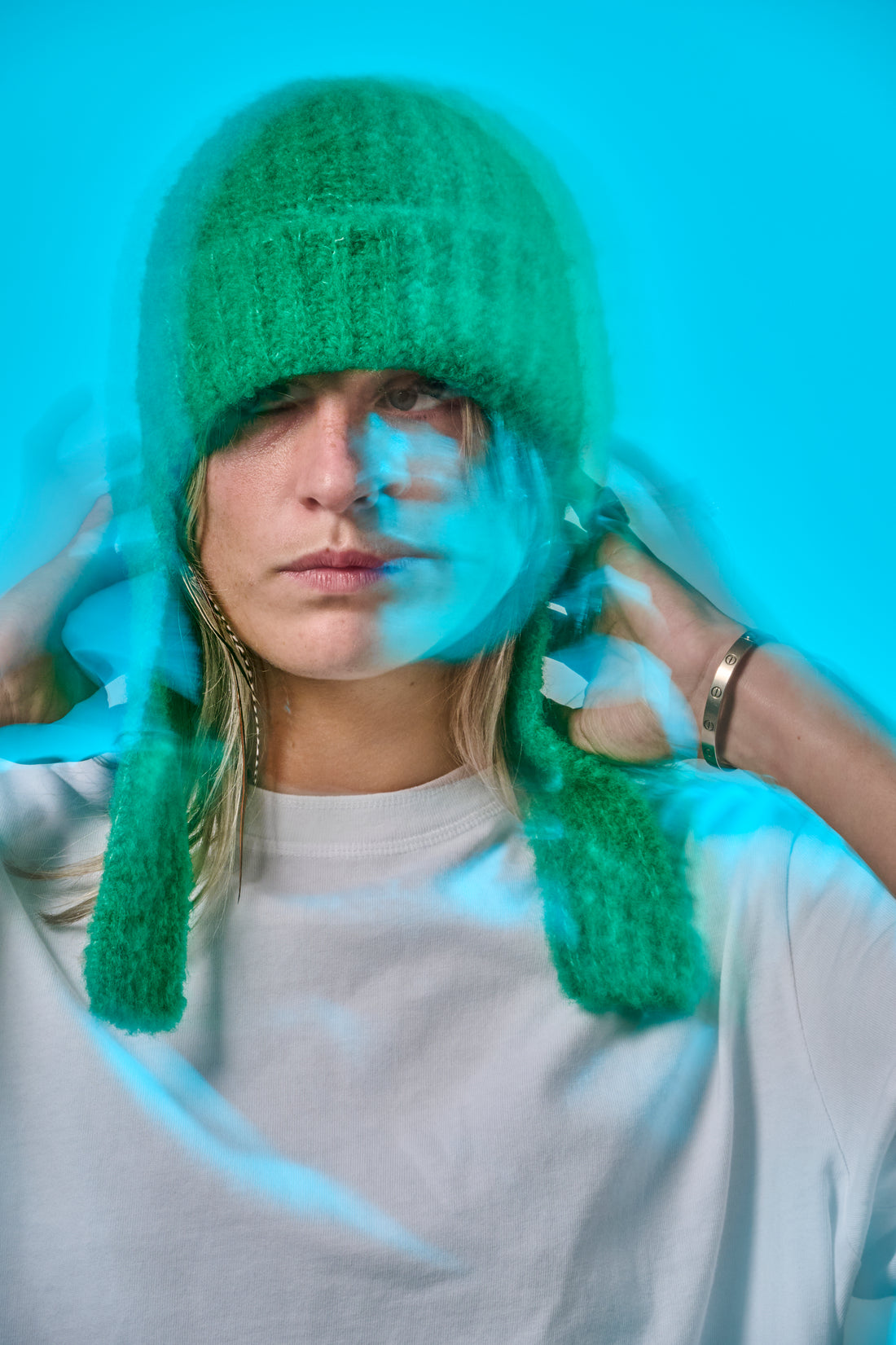 Kaz Ear Flap Hat - Acid Green