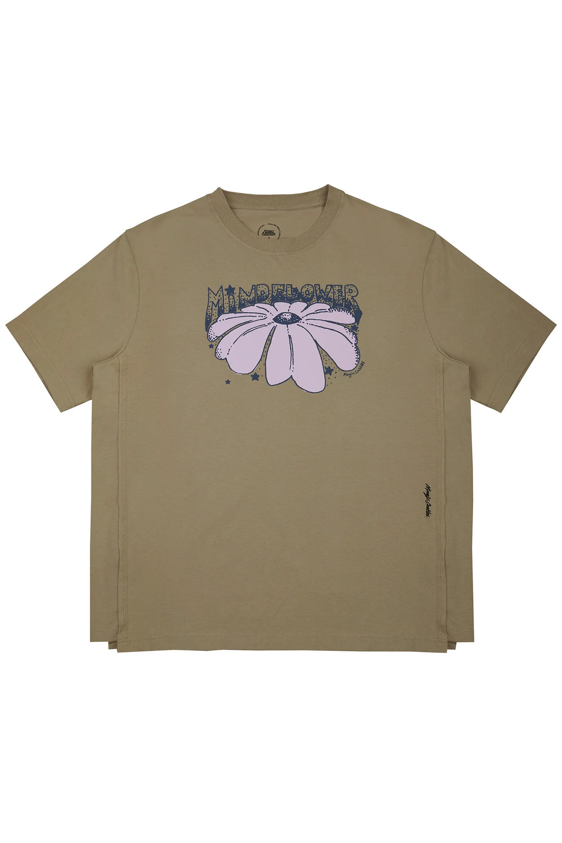 Slack - Mindflower Short Sleeve T-Shirt - Stone Grey - Archive Magic Castles