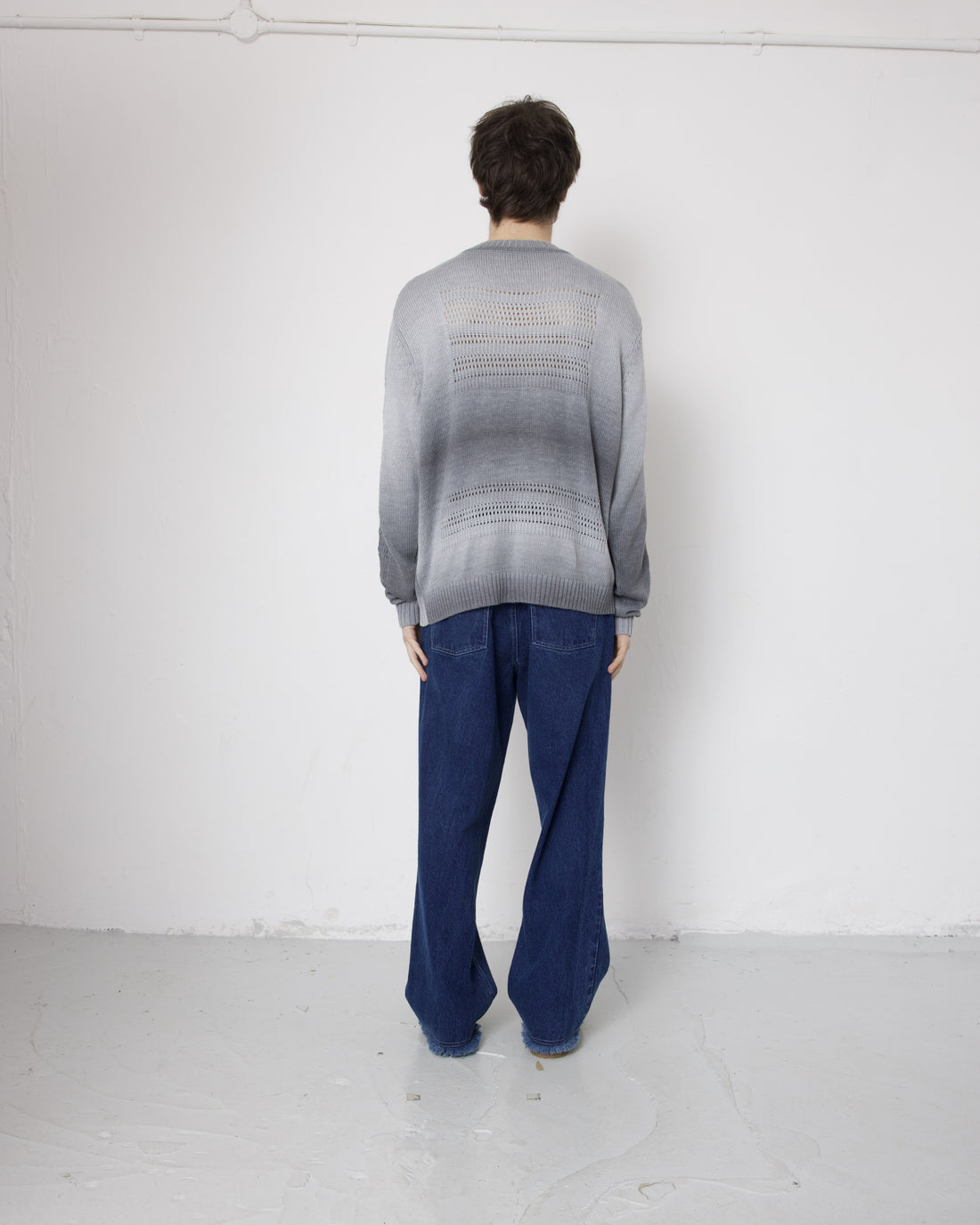 Coil Knit Jumper - Charcoal Fade