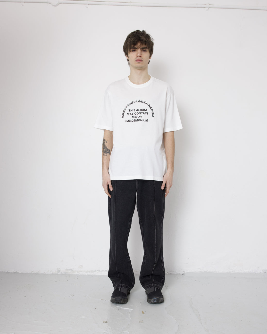 Naked Disinformation Short Sleeve T-Shirt - Off White