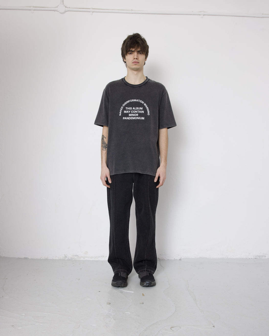 Naked Disinformation Short Sleeve T-Shirt - Vintage Black