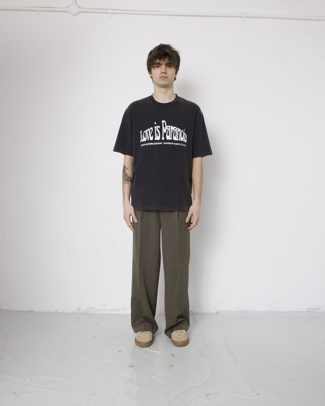 Love International x Rainbow Disco Club - Love Is Paranoia T-Shirt Off Black