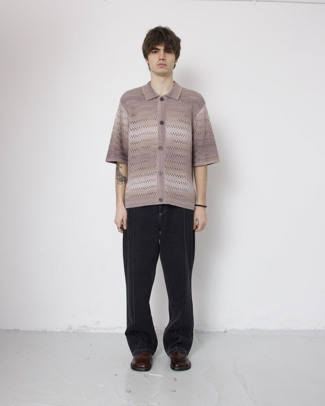 Flush Short Sleeve Shirt - Purple Gradient