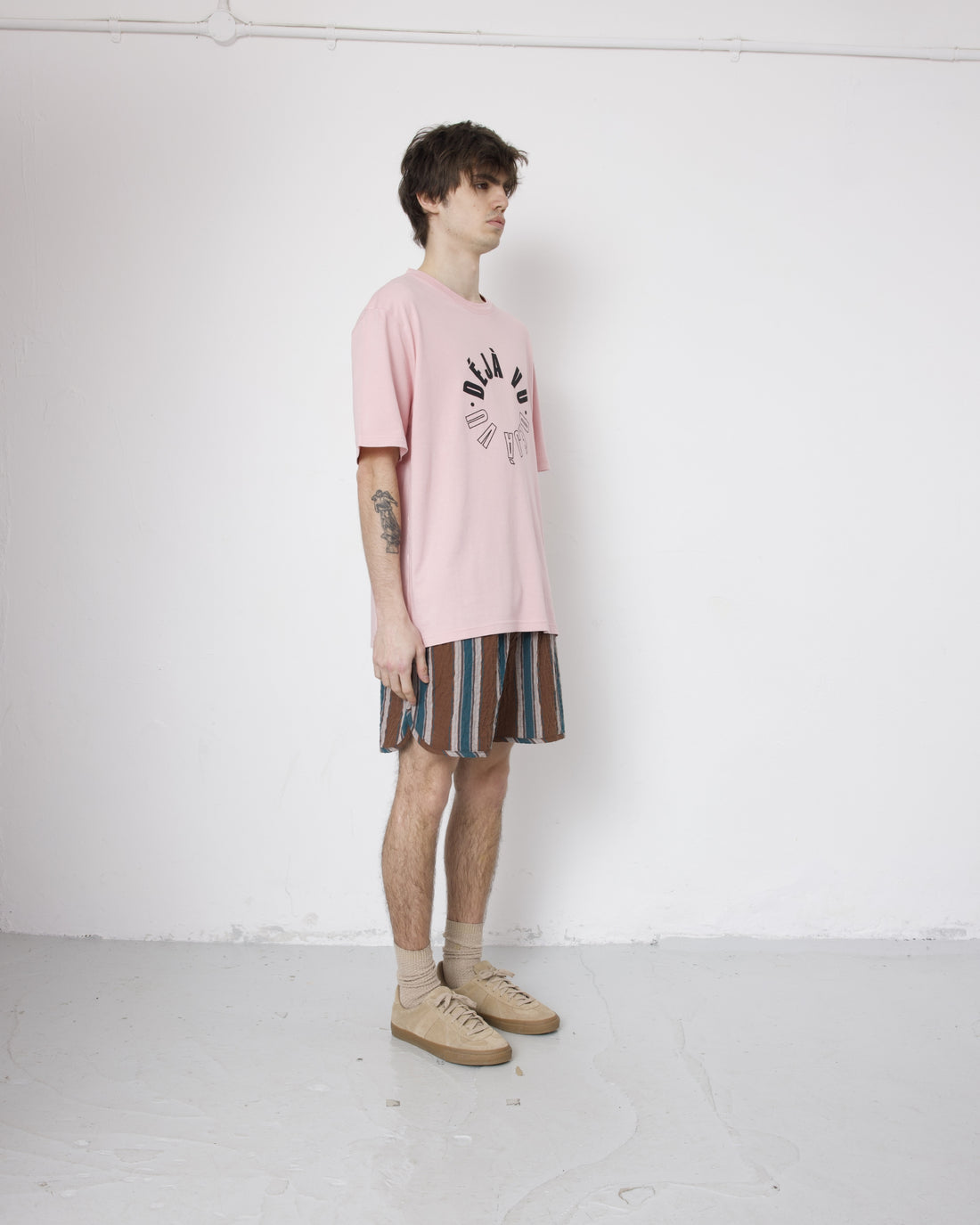 Fly Shorts - Brown Stripe Crinkle