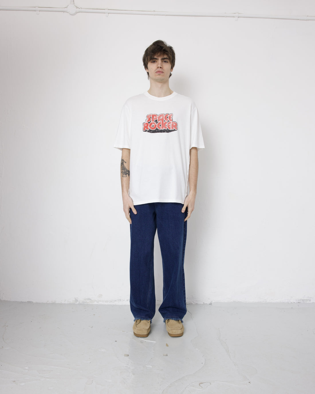 Space Rocker Short Sleeve T-Shirt - Off White