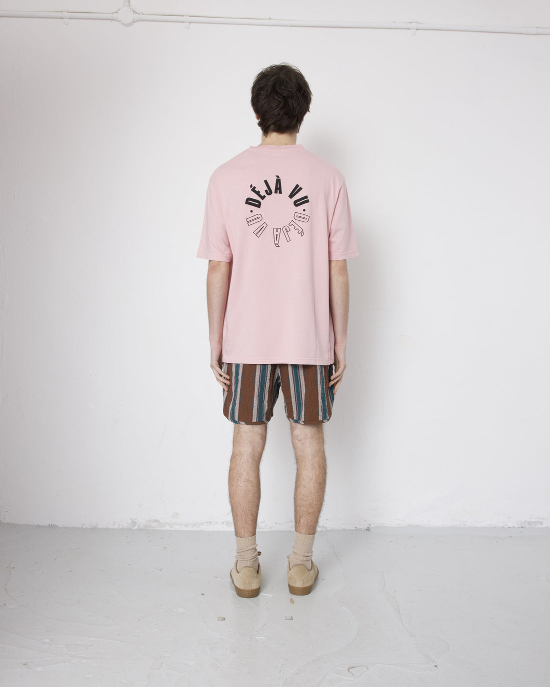 Fly Shorts - Brown Stripe Crinkle