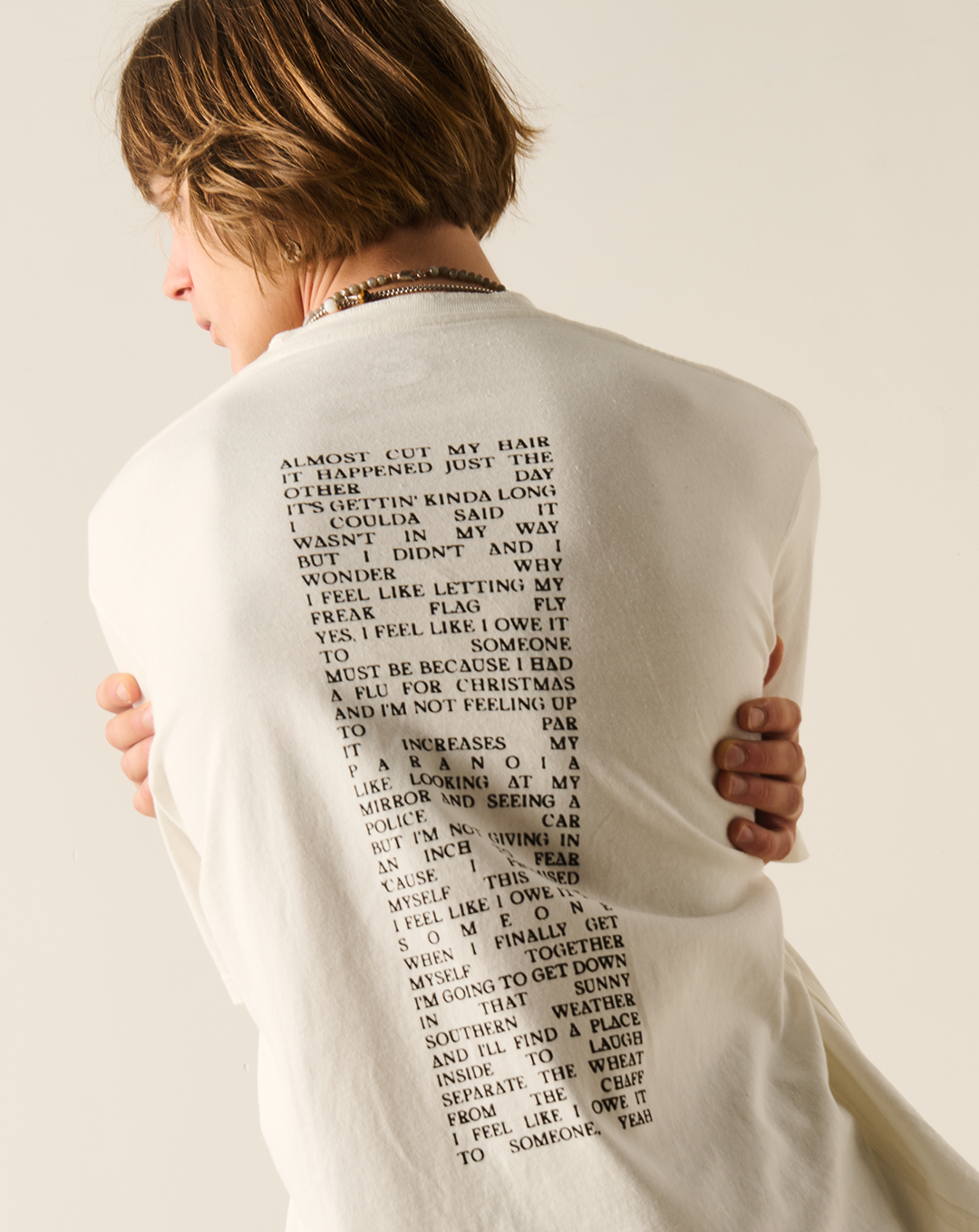 ACMH Lyrics Short Sleeve T-Shirt - Off White