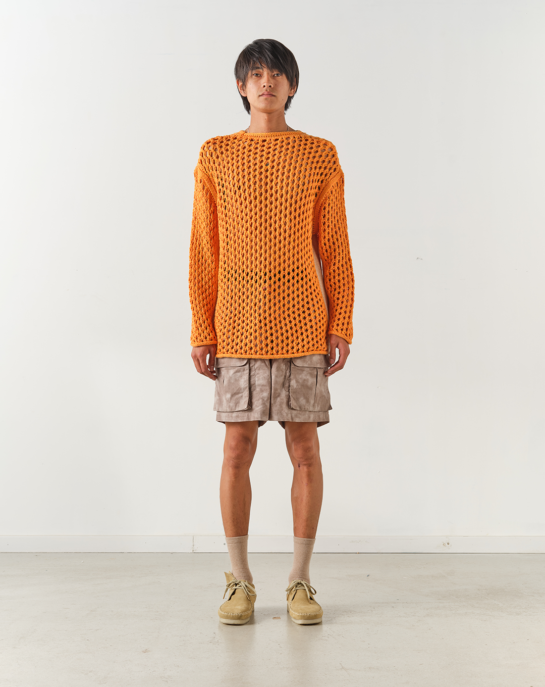 Net Knit Crew - Sunkist