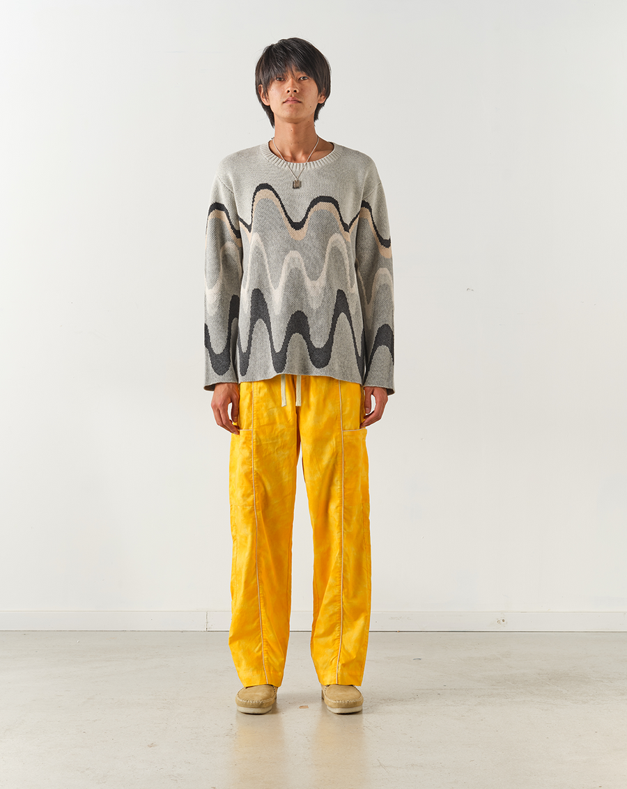 Intarsia Wave Knit - Charcoal Multi